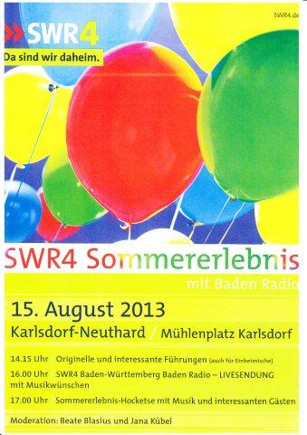 SWR 4 Sommer Erlebnis